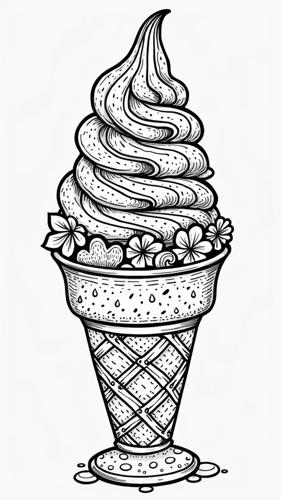 ice cream coloring pages for adults